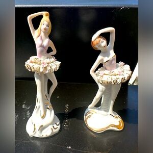 Vintage Capodimonte Italian Porcelain Lace Ballerina Dancer Figurine